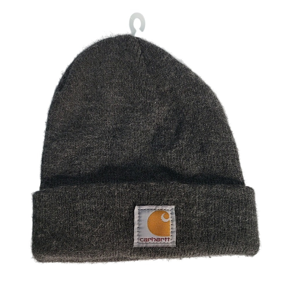 Carhartt Toddler Beanie Hat Knit Cuffed Winter Warm Gray One Size